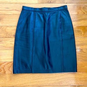 Genuine Leather Mini Skirt